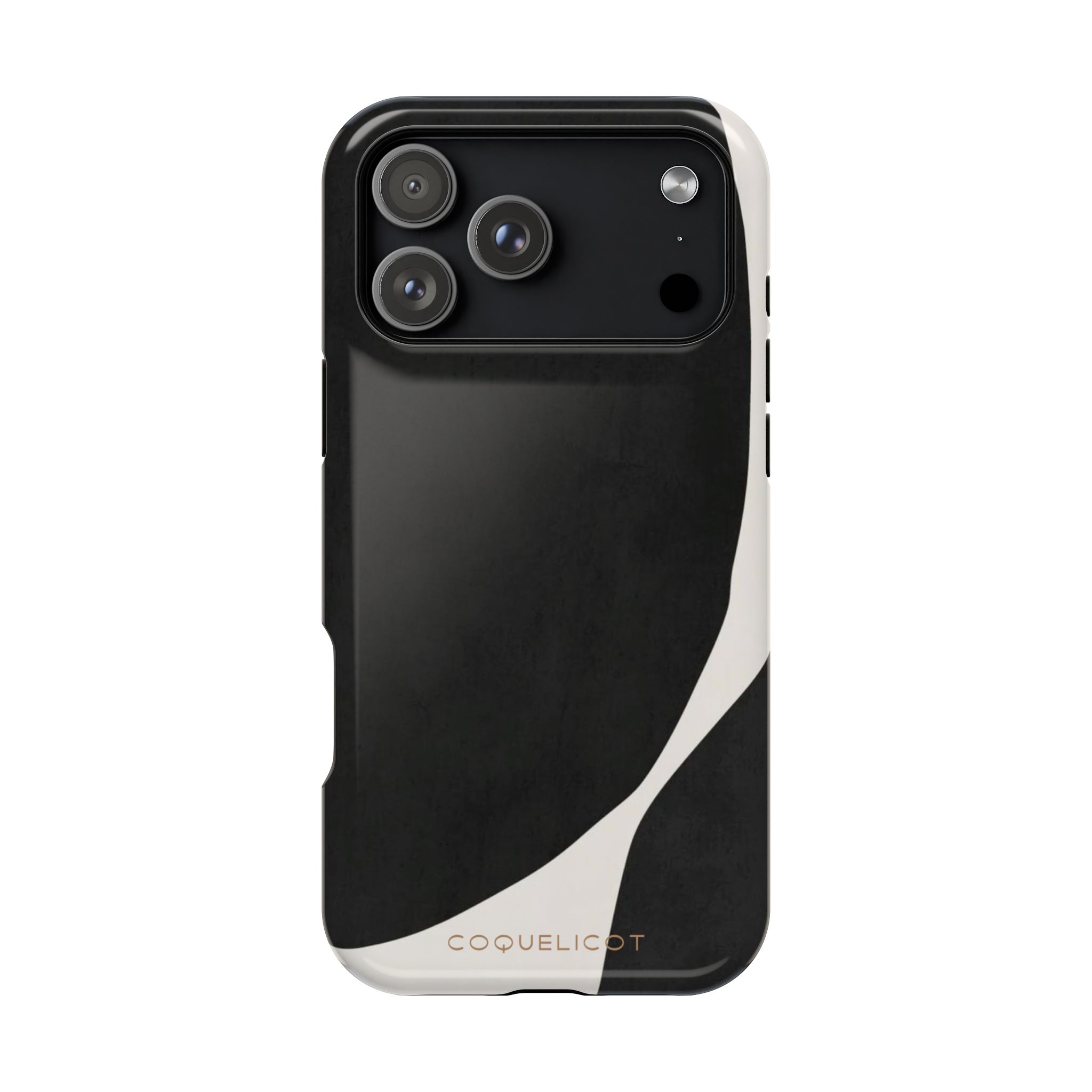 Coque iPhone Encre – Motif fluide & design artistique noir