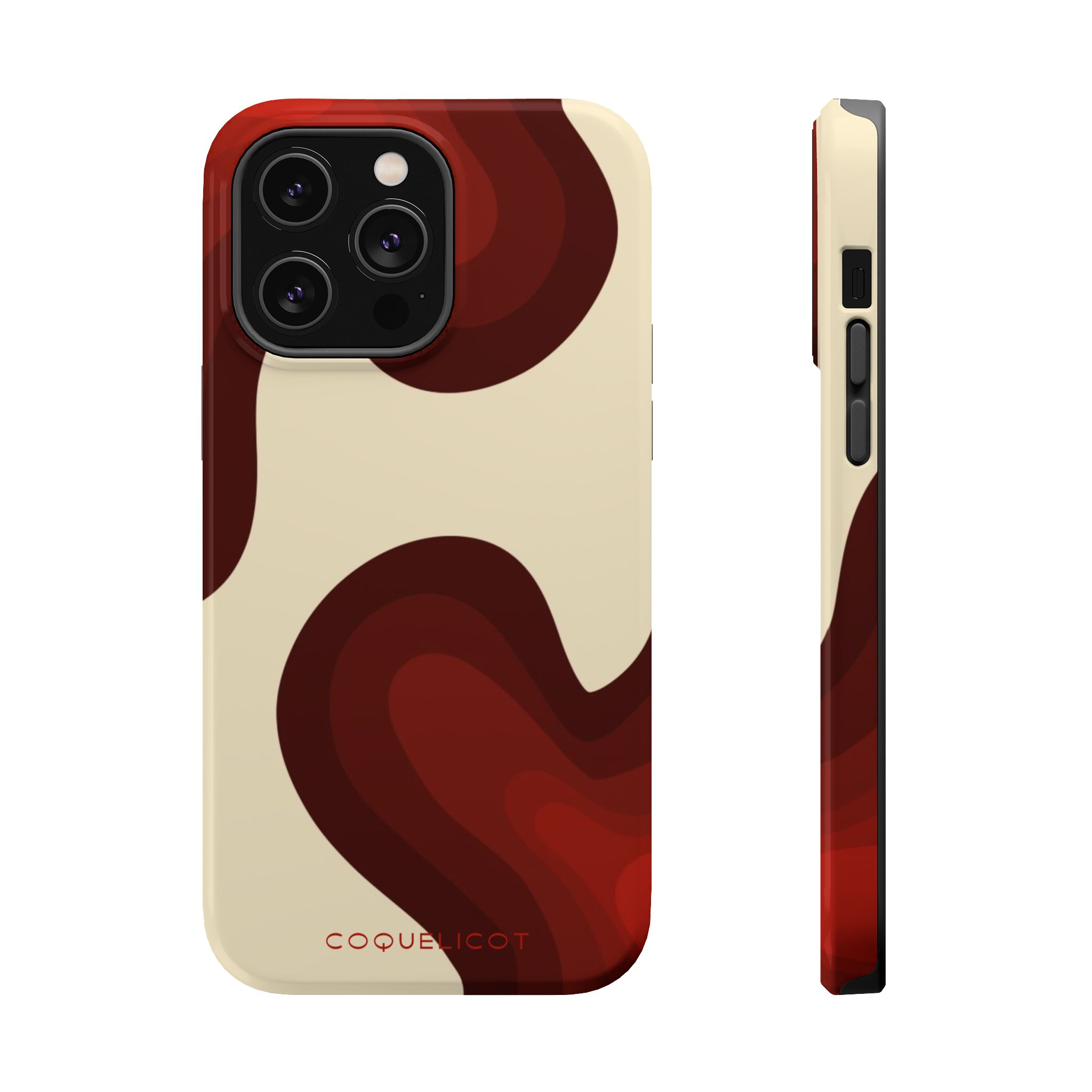 Impulsion : Coque iPhone – design abstrait rouge et originale – Image 8