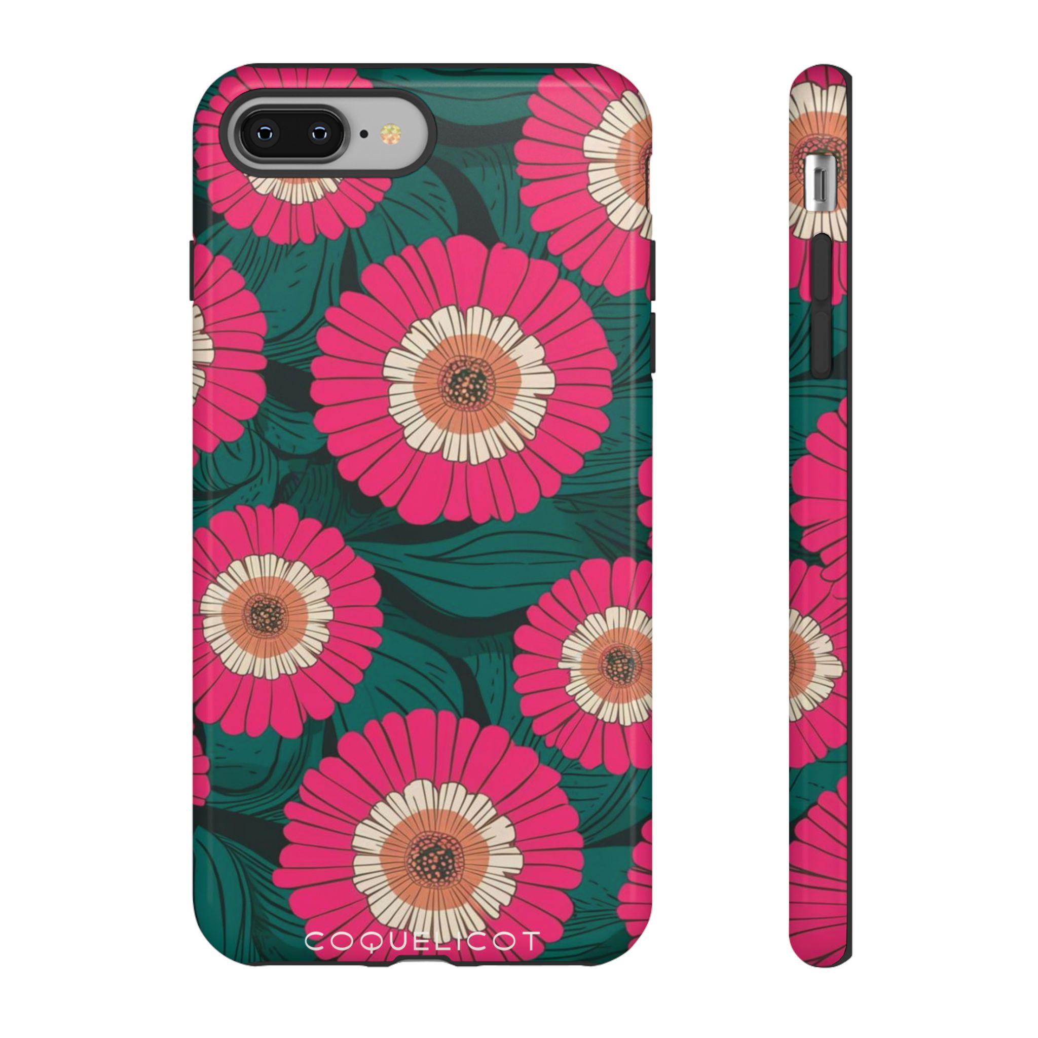 Coque iPhone Zinnia Pop – Design floral artistique & couleurs vibrantes – Image 3