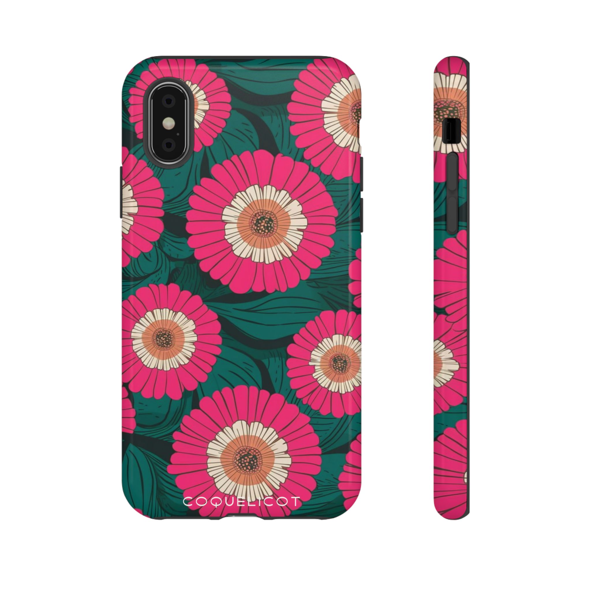 Coque iPhone Zinnia Pop – Design floral artistique & couleurs vibrantes – Image 4