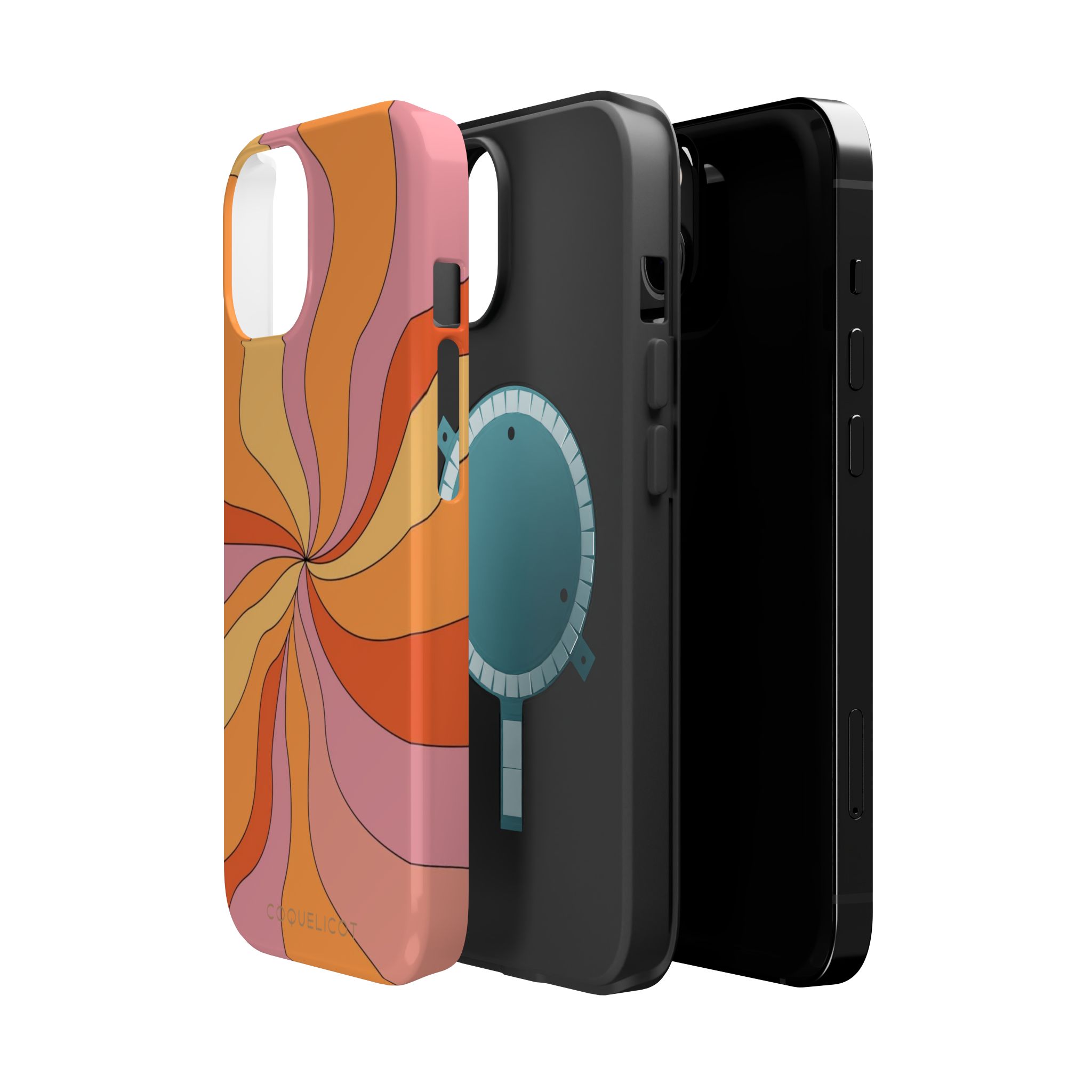 Coque iPhone Retro Swirl – Motif Années 70 Psychédélique – Image 3