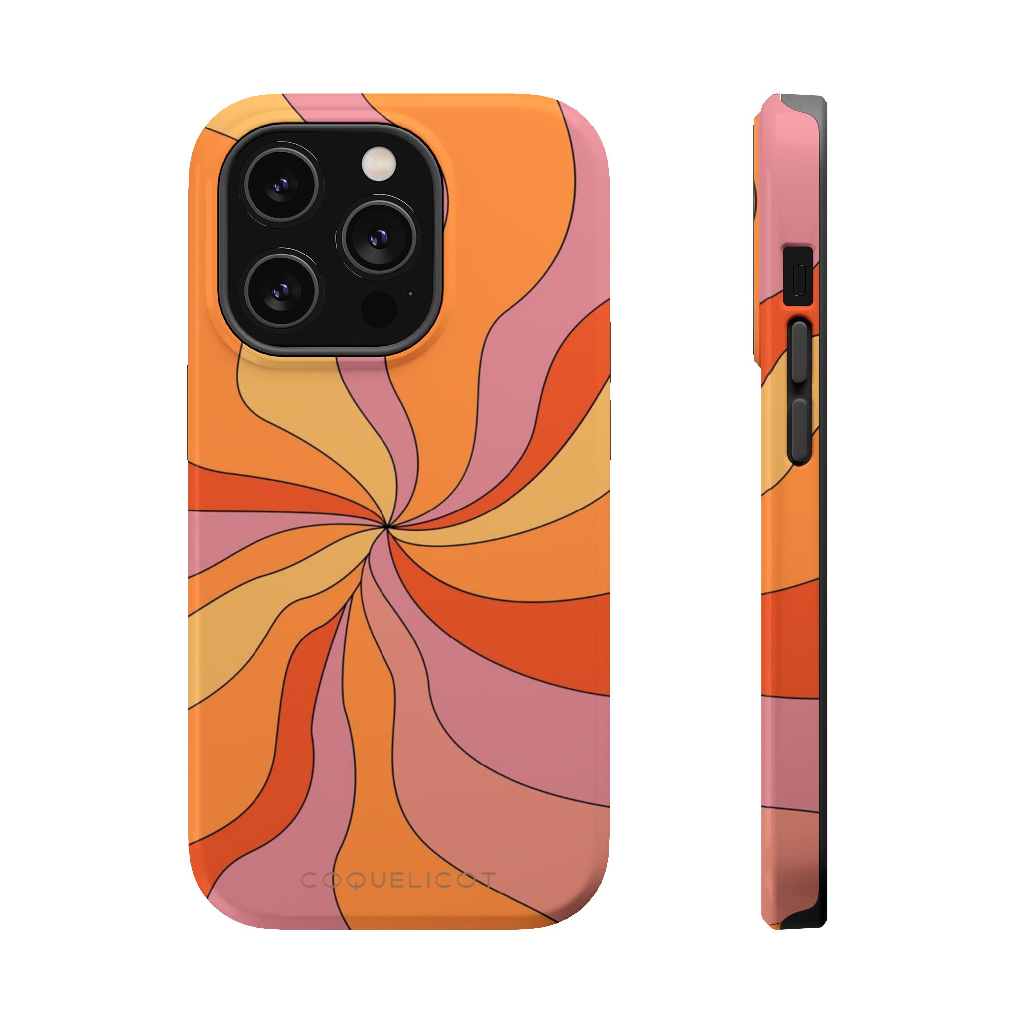 Coque iPhone Retro Swirl – Motif Années 70 Psychédélique – Image 4