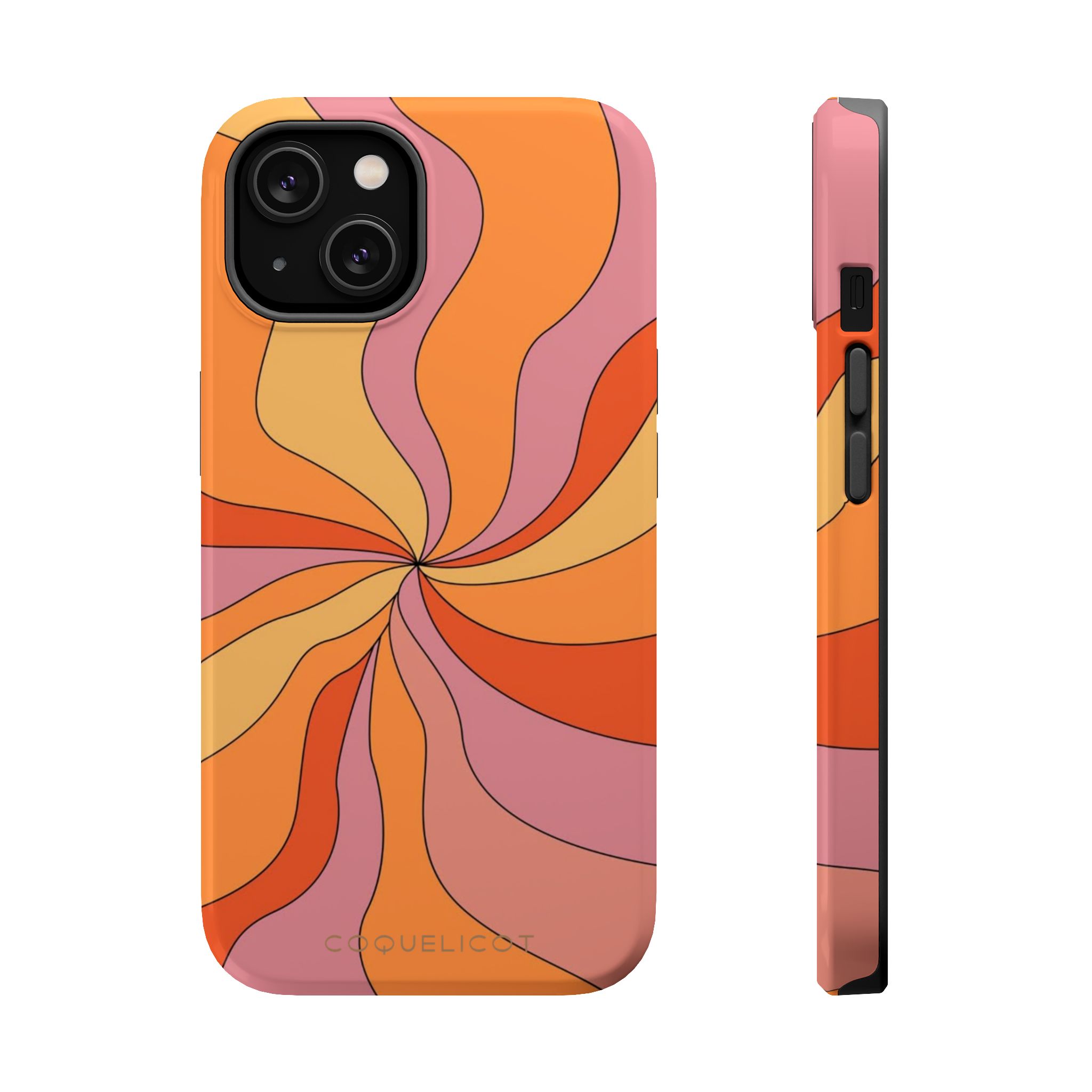 Coque iPhone Retro Swirl – Motif Années 70 Psychédélique – Image 2