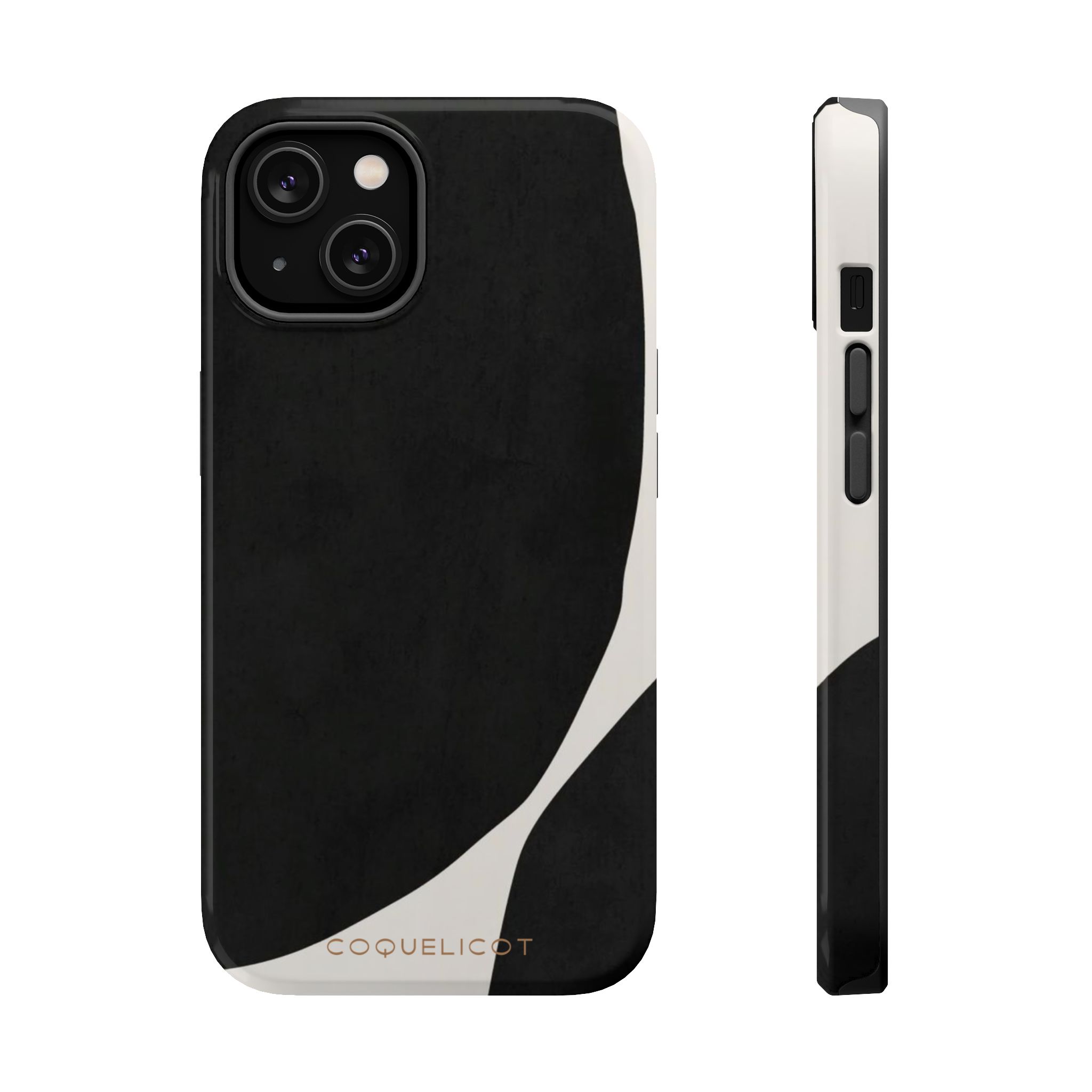 Coque iPhone Encre – Motif fluide & design artistique noir – Image 2