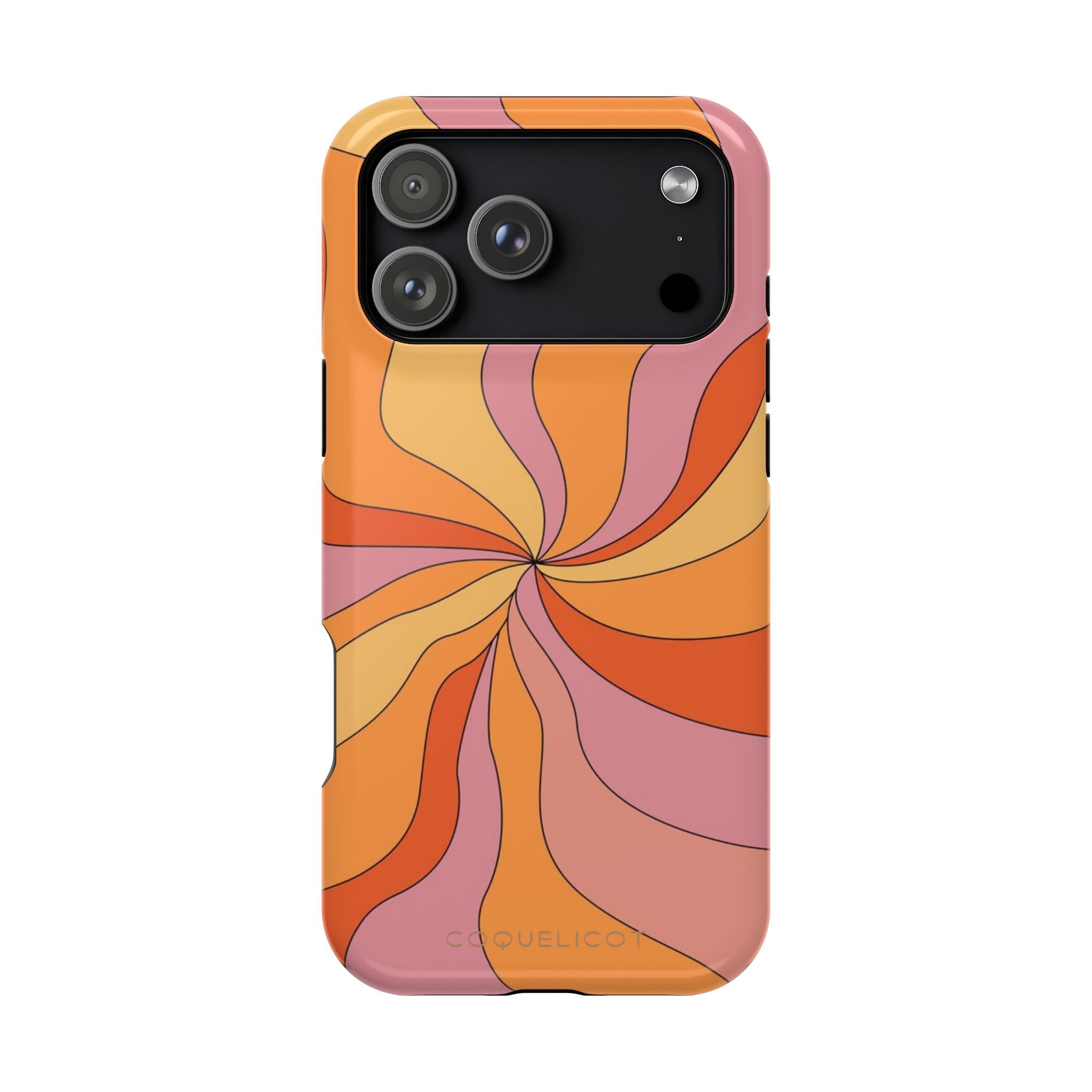 Coque iPhone Retro Swirl – Motif Années 70 Psychédélique