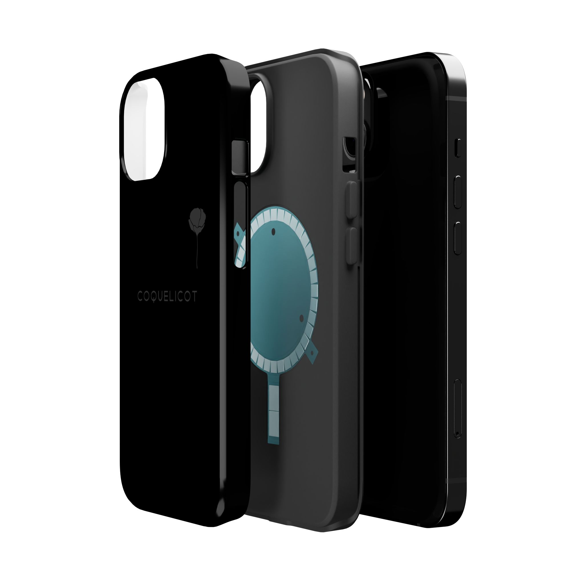 Coque iPhone Vinyle Noir – Design rétro chic & style minimaliste – Image 3
