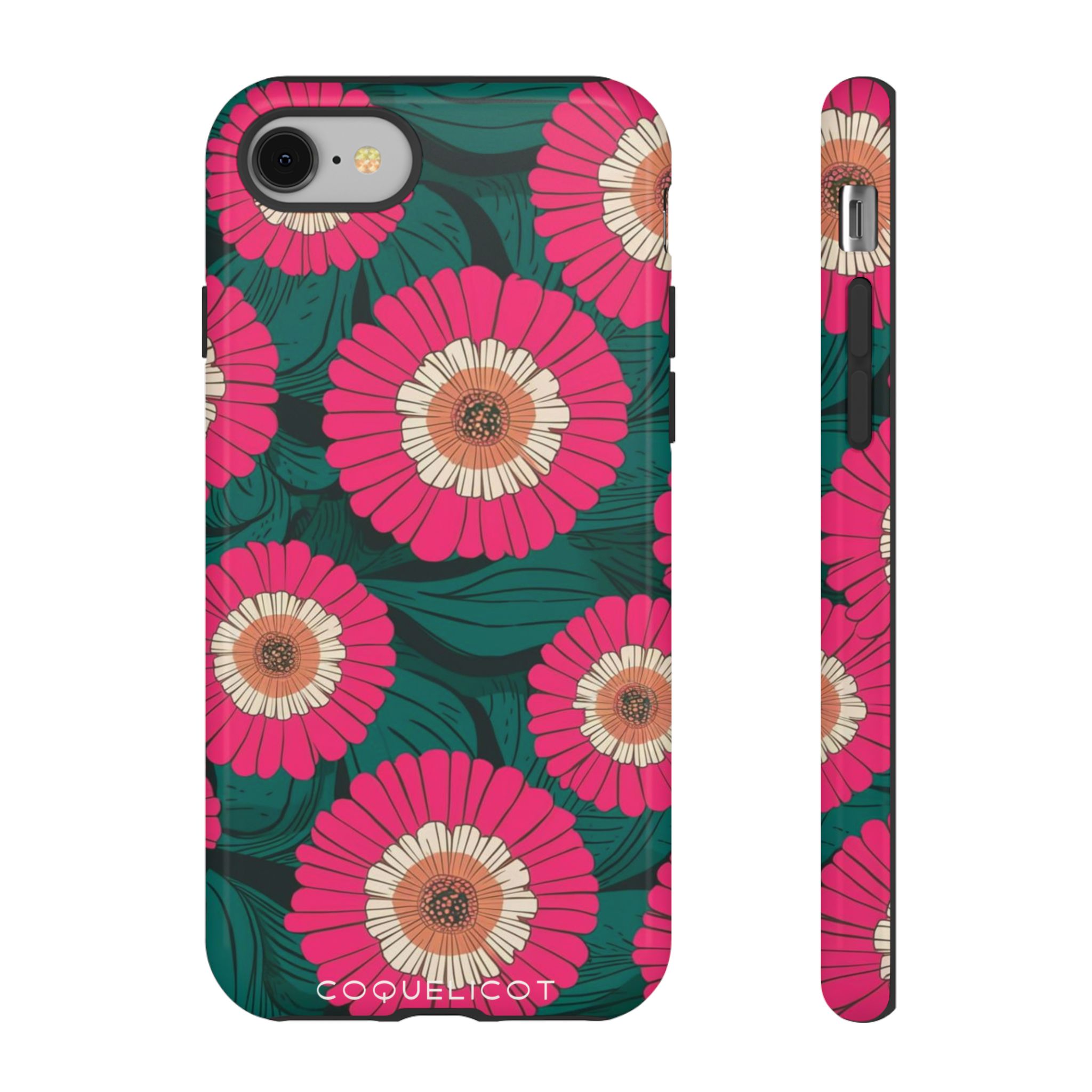Coque iPhone Zinnia Pop – Design floral artistique & couleurs vibrantes – Image 2
