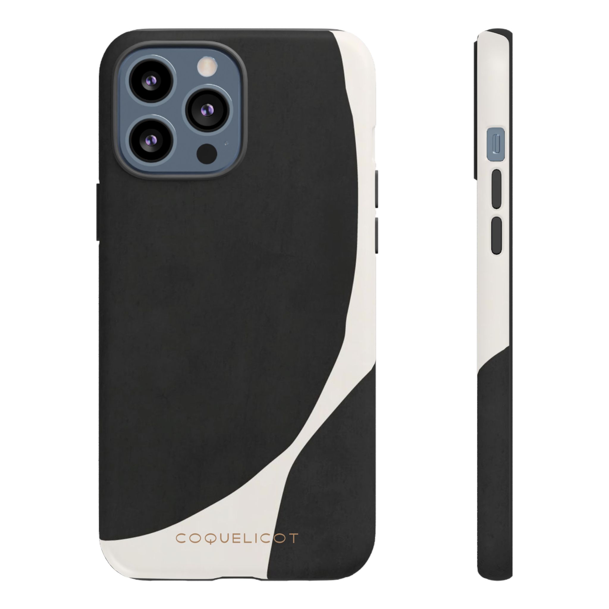 Encre : Coque iPhone – Design noir minimaliste & élégance moderne