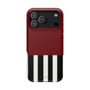Entre Deux – Coque iPhone design graphique rouge et rayures