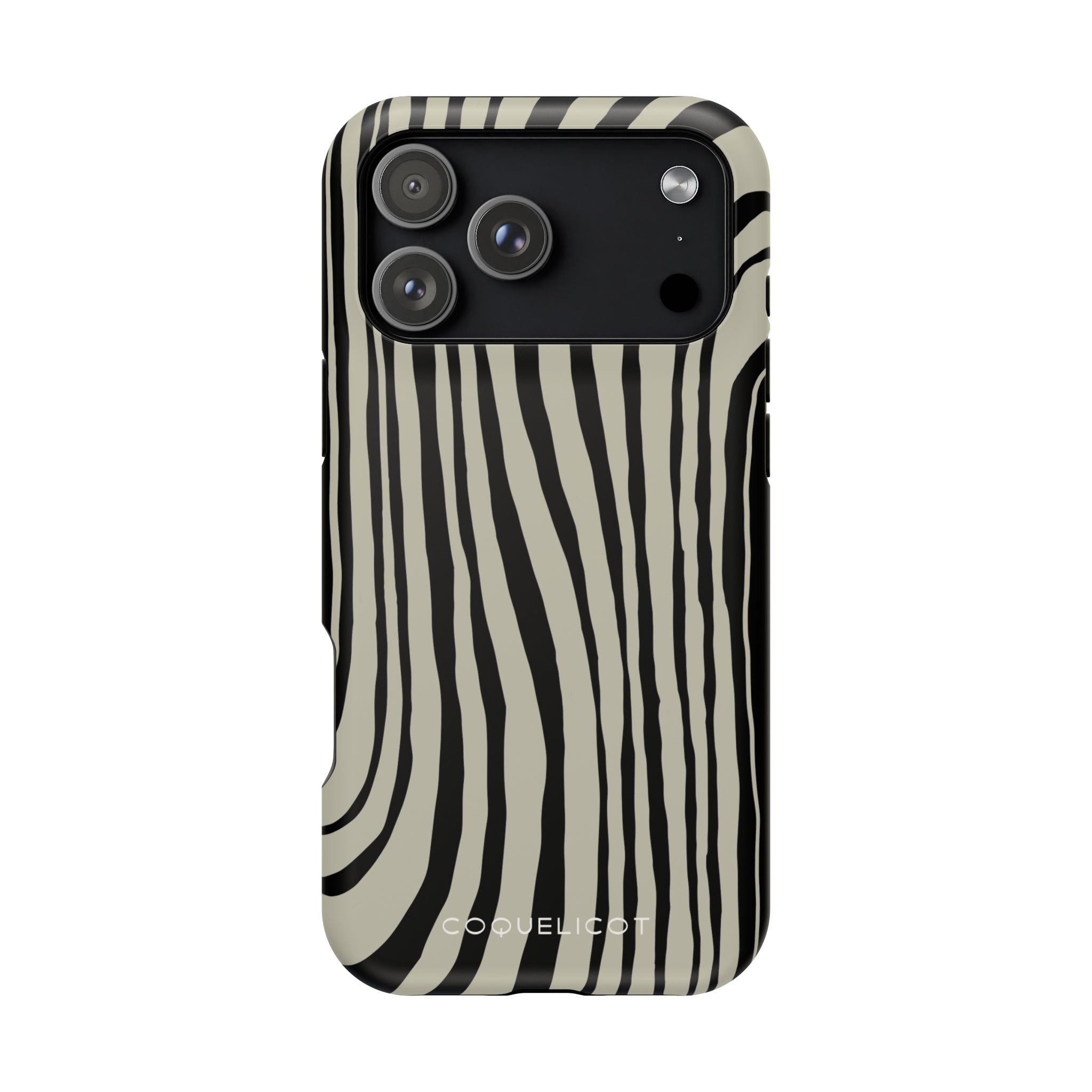 Libre – Coque iPhone design graphique noir et beige