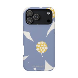 Pâquerette : Coque iPhone – Fleur design bleu doux et naturel