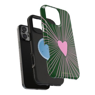 Battement – iPhone case featuring a heart-shaped graphic design and a radiant effect - Image 9
