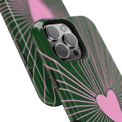 Battement – iPhone case featuring a heart-shaped graphic design and a radiant effect - Image 6
